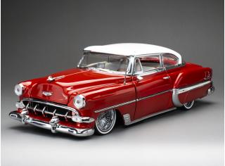 Chevrolet Bel Air Hard Top Coupe 1954  Lowrider, red (with movable suspension) SunStar Metallmodell 1:18